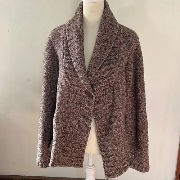 Mercer & Madison brown long sleeve open cardigan with one button Size L - Picture 1 of 8